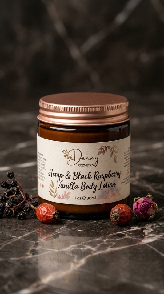 Hemp & Black Raspberry Vanilla Body Lotion sample jar 1oz 30ml